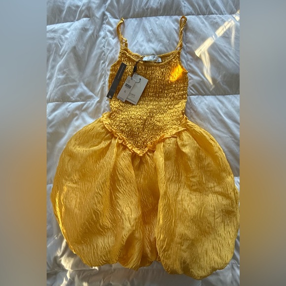 Anthropologie Dresses & Skirts - Anthropologie Golden Yellow Smocked Tank Dress